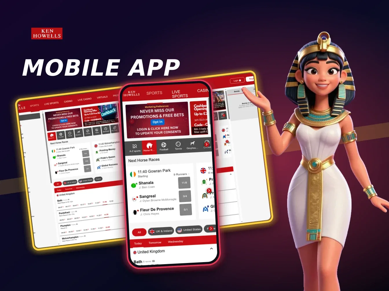 Mobile casino and betting access on a phone